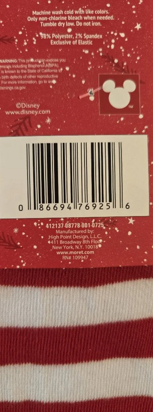 Disney Stitch Holiday Socks Red, White & Blue